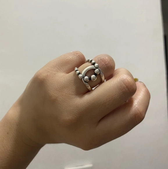 NEW | Large 925 Sterling Silver Ball Ring - Picture 5 of 16